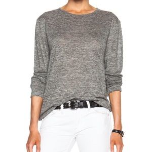 T by Alexander Wang Linen Long Sleeve T Shirt